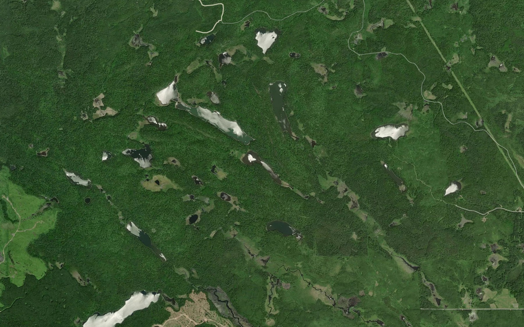 Satellite map of the Marble Lake