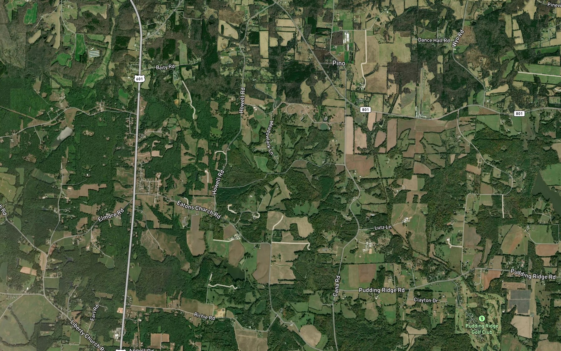 Satellite map of the Sawmill Branch