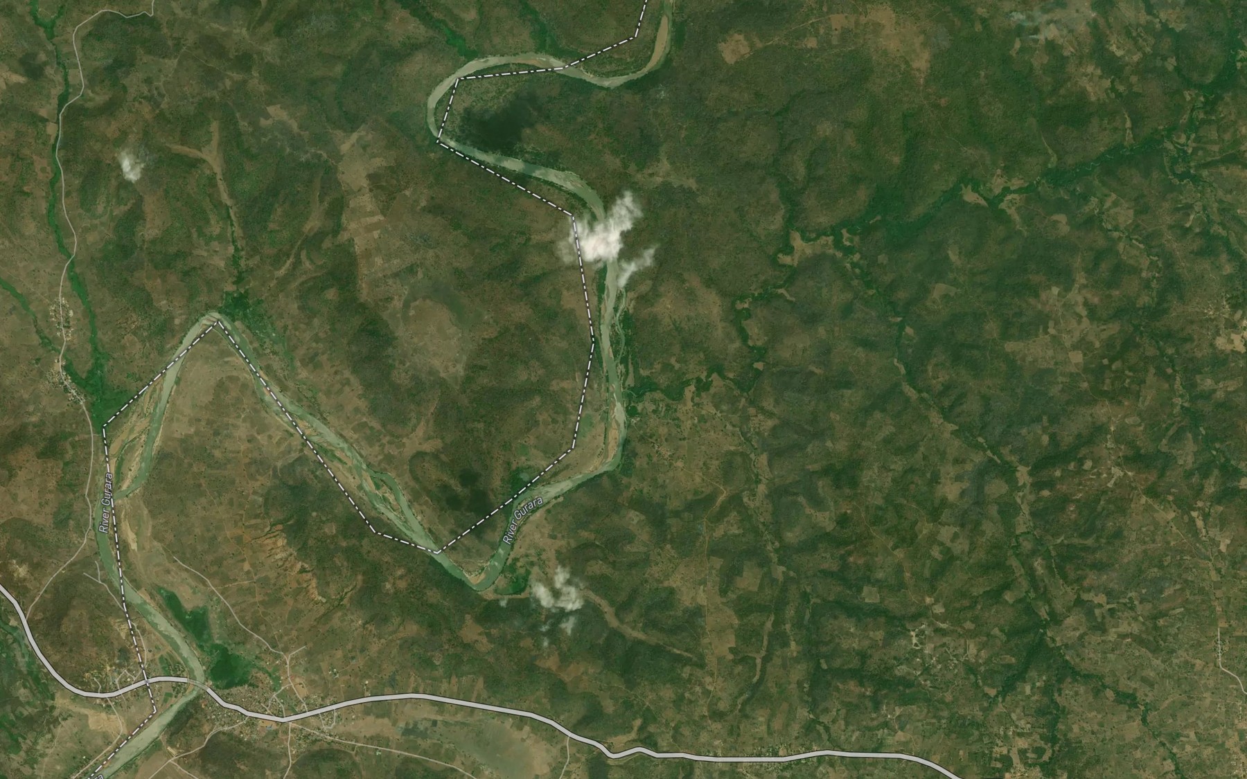 Satellite map of the River Kanama