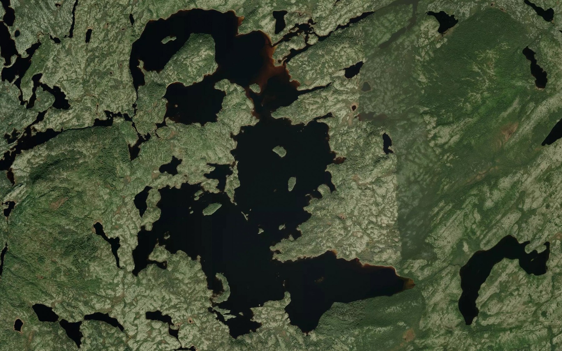 Satellite map of the Lac Planat