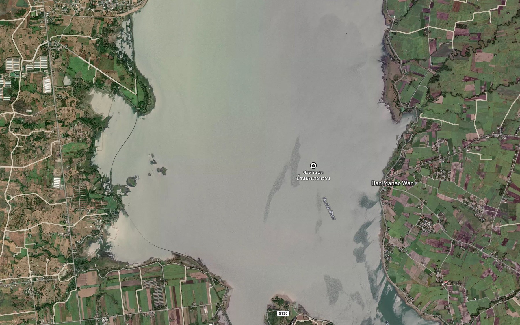 Satellite map of the Pasak Jolasid Reservoir