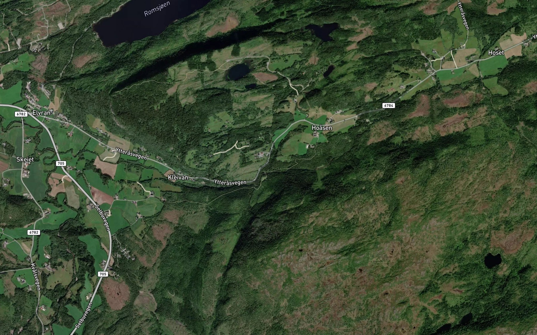 Satellite map of the Rombekken