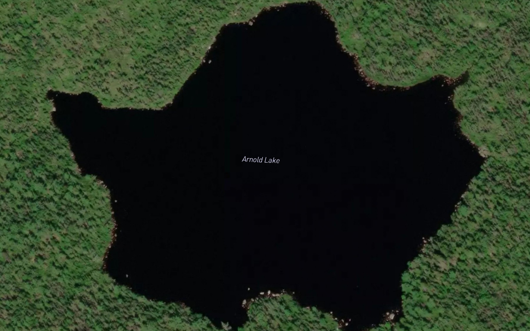 Satellite map of the Arnold Lake