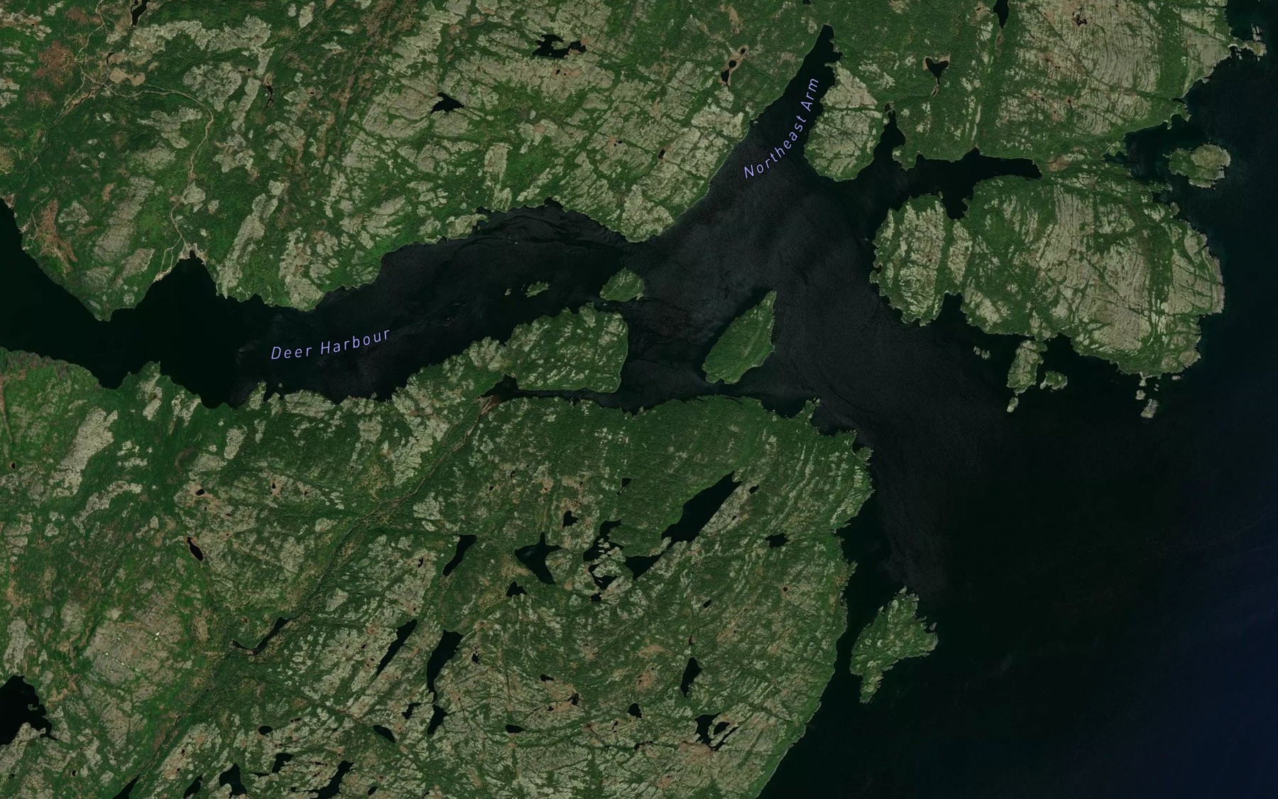 Satellite map of the Southwest Arm