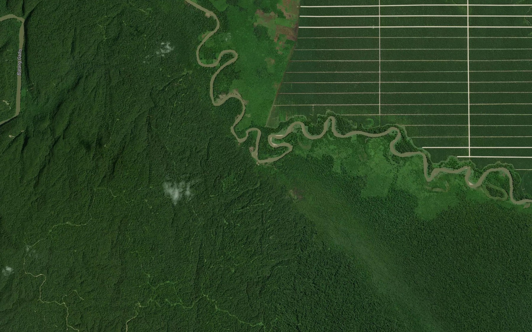 Satellite map of the Sungai Kalu