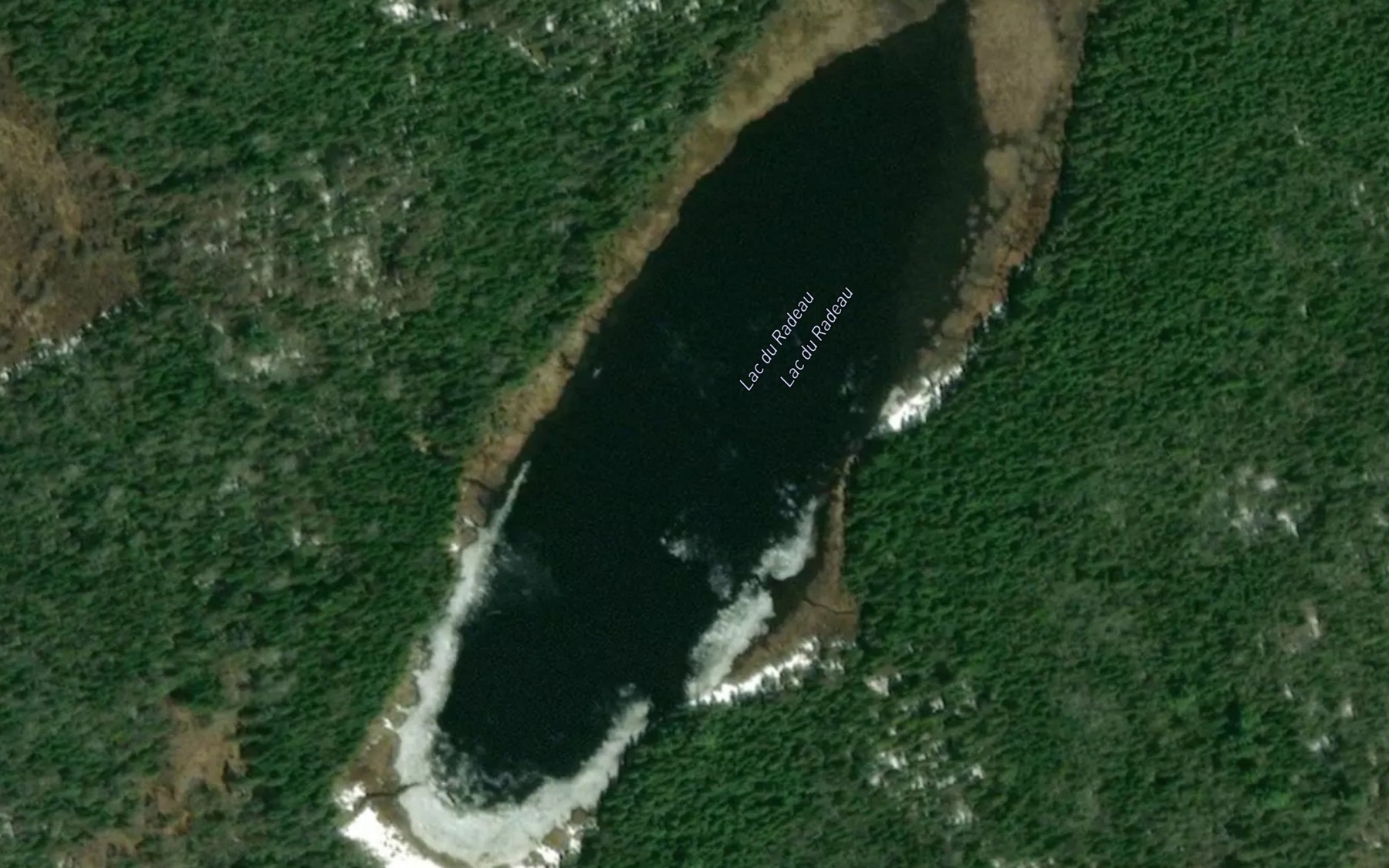 Satellite map of the Lac du Radeau