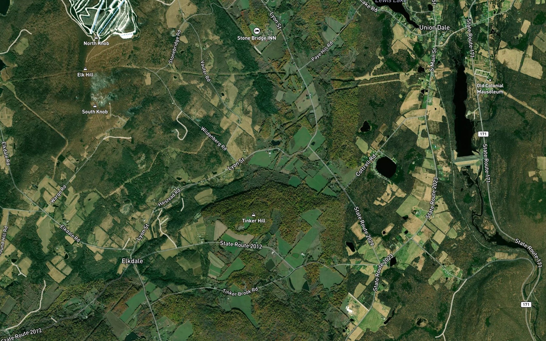 Satellite map of the Little Creek