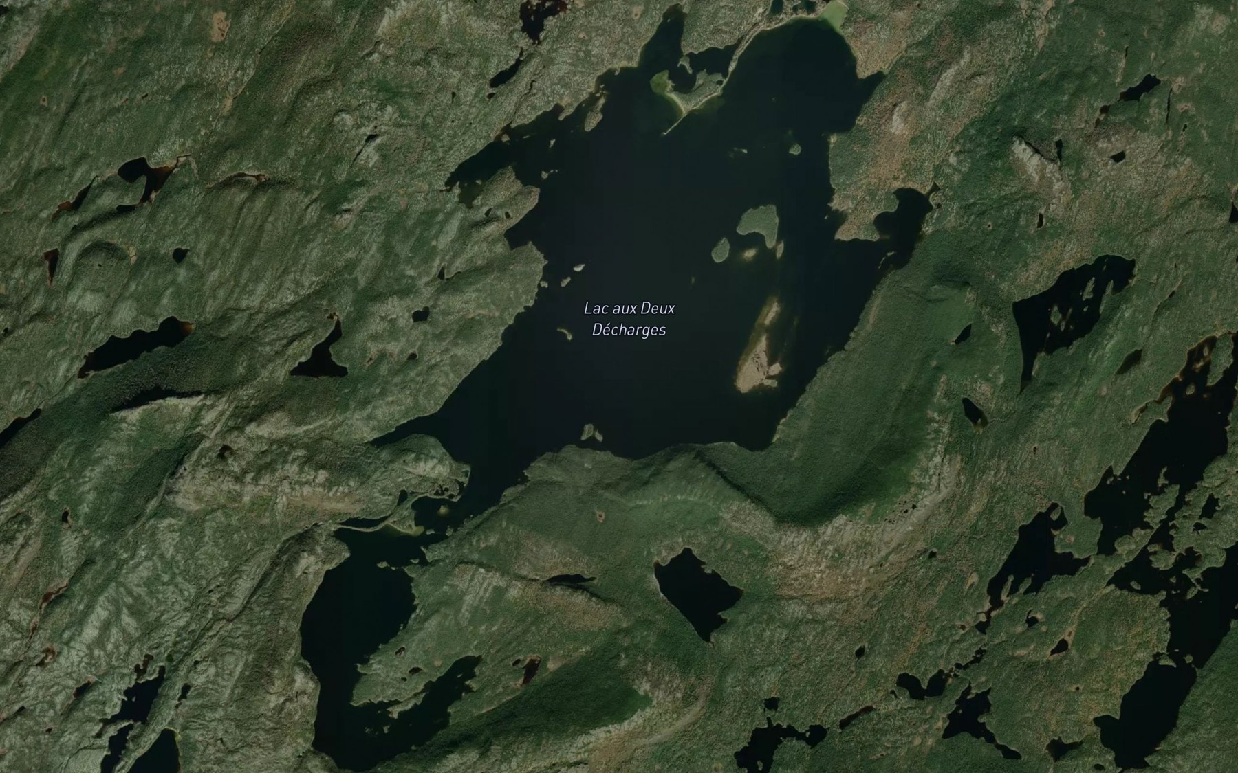 Satellite map of the Lac aux Deux Decharges