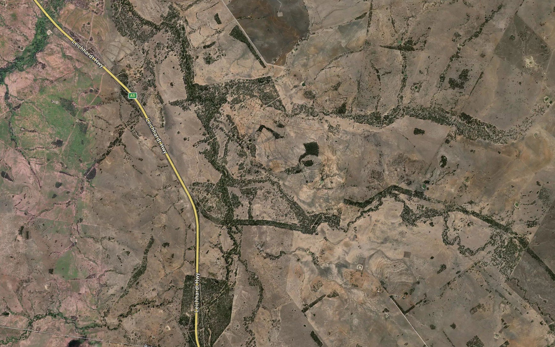 Satellite map of the Downfall Creek