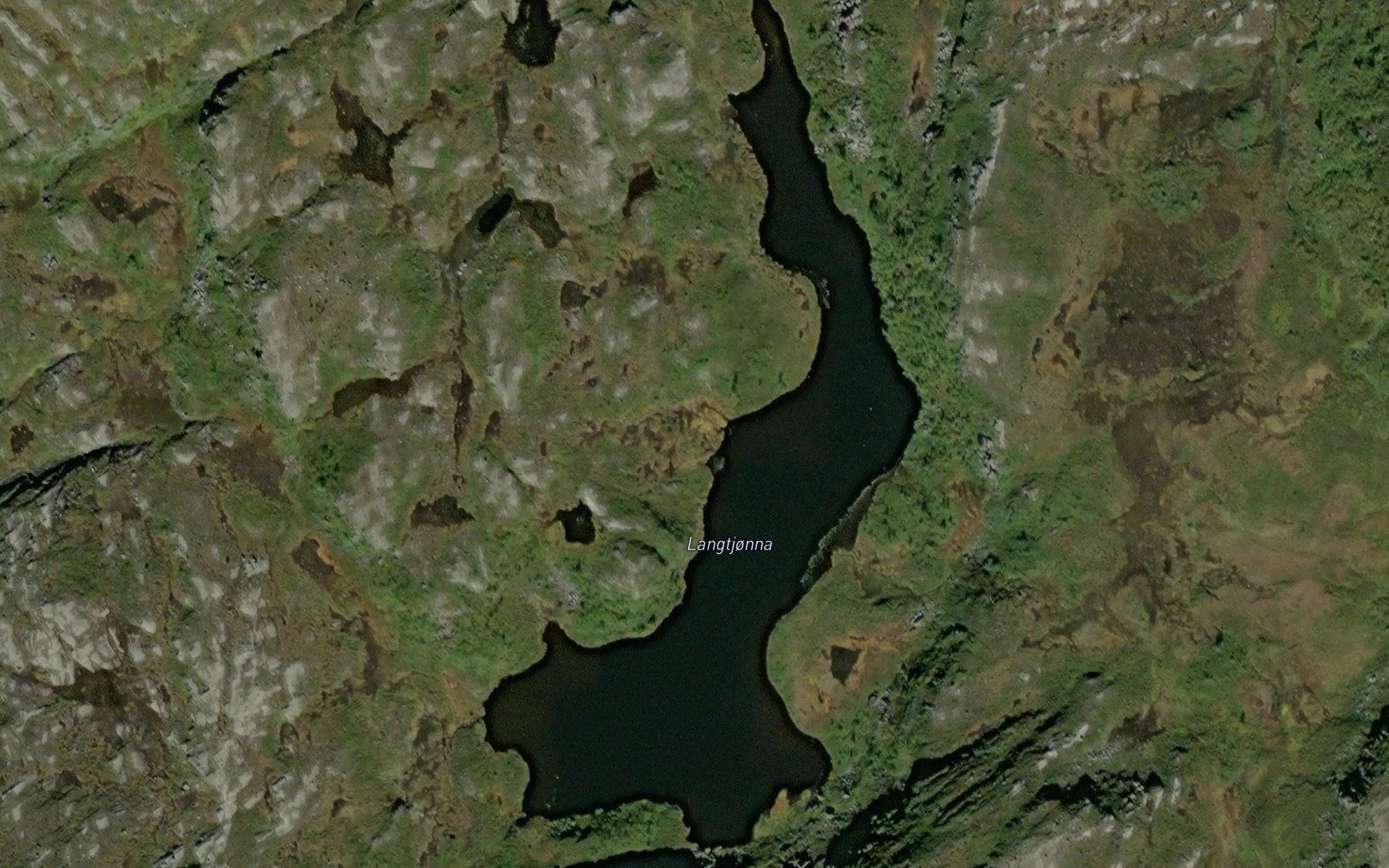 Satellite map of the Langtjorna
