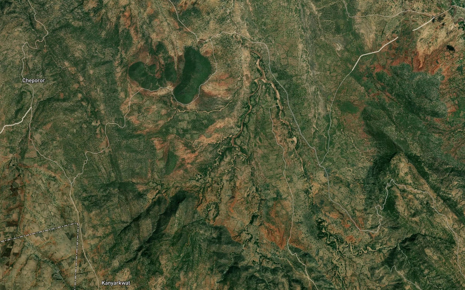 Satellite map of the Jordan