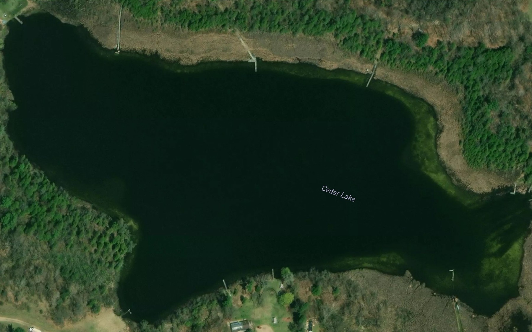 Satellite map of the Cedar Lake