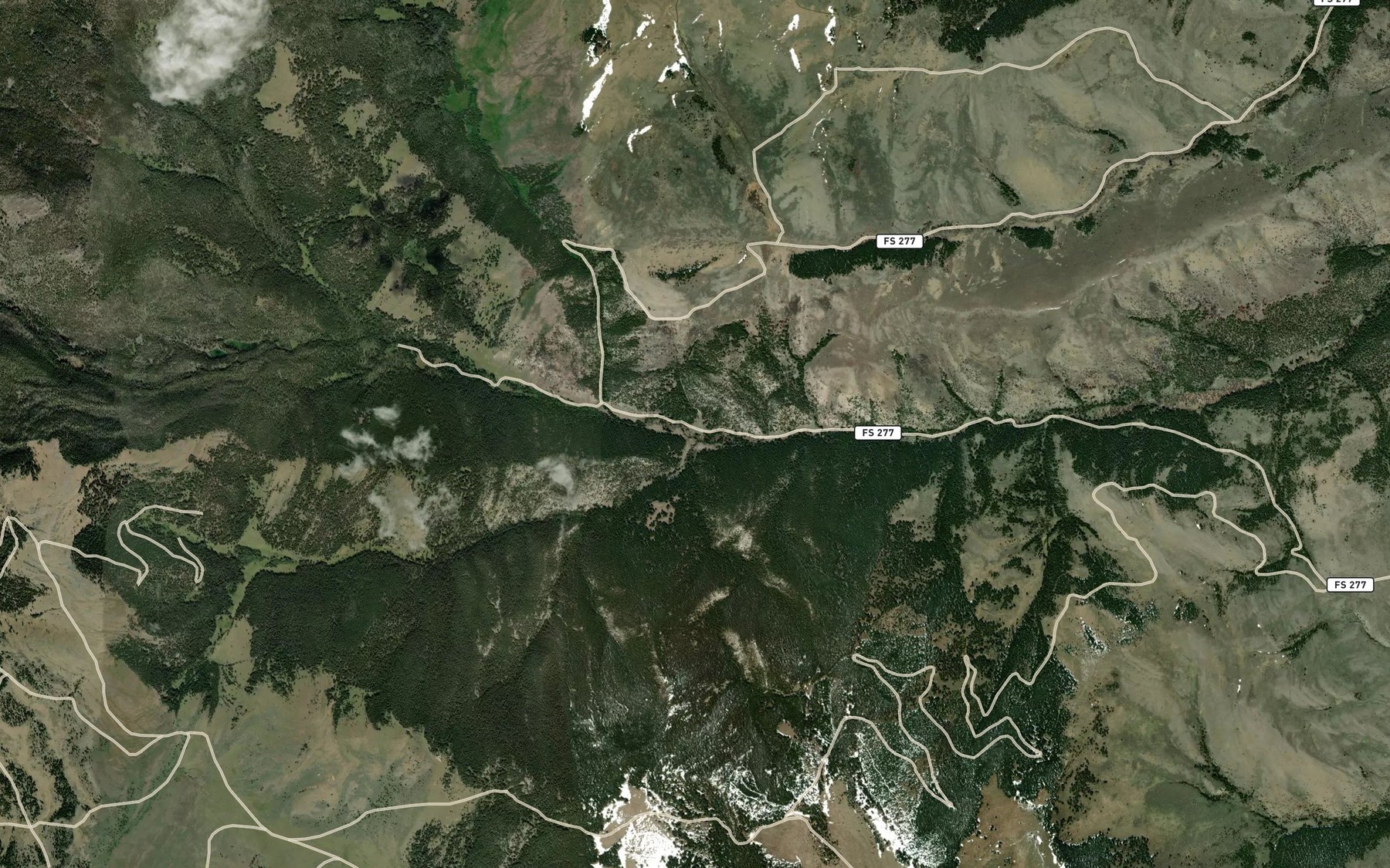 Satellite map of the Swamp Creek
