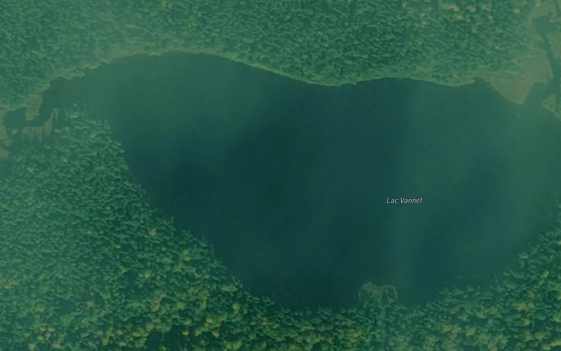 Satellite map of the Lac Vannet