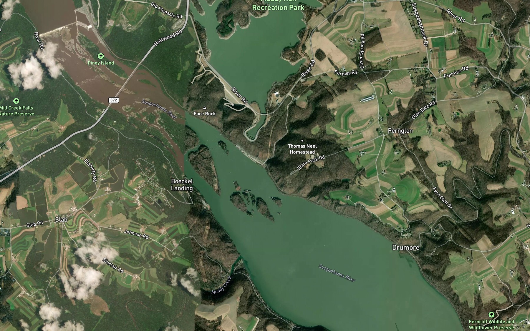Satellite map of the Wissler Run