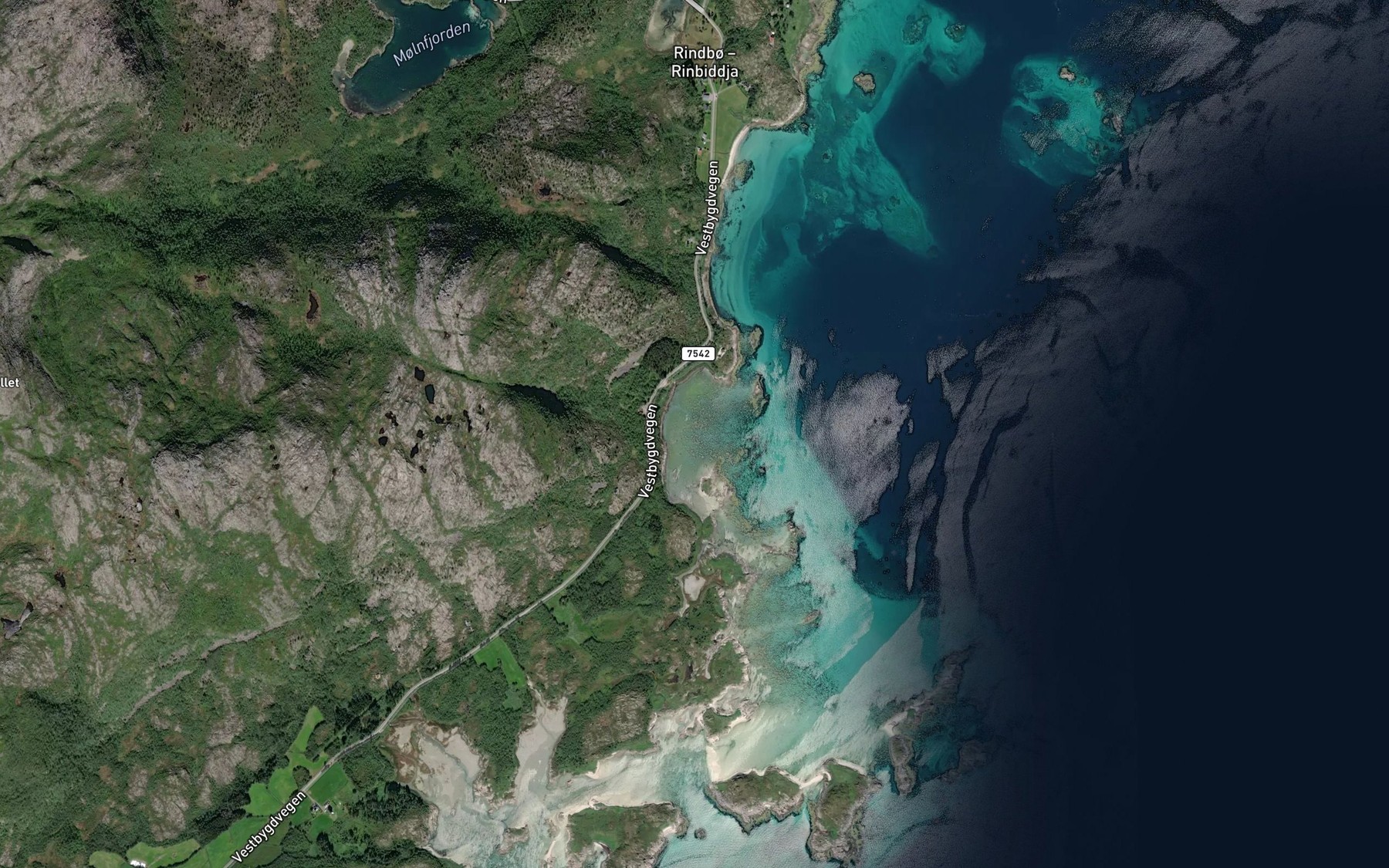 Satellite map of the Litlosen