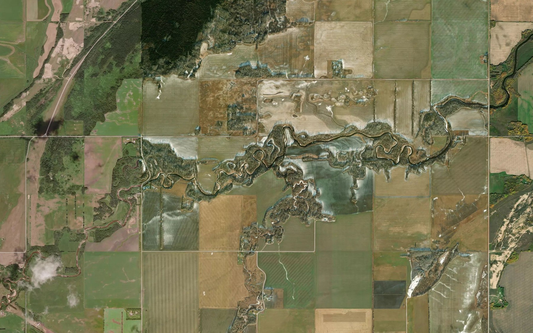 Satellite map of the Whitebeech Creek