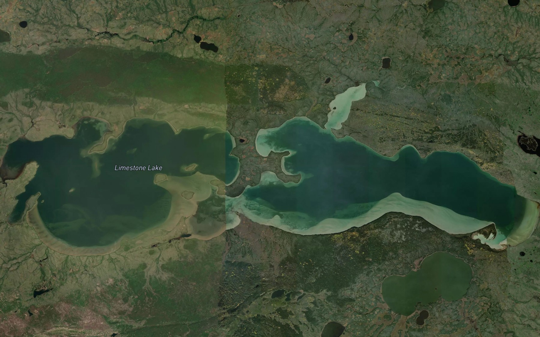 Satellite map of the Sakawisew Bay