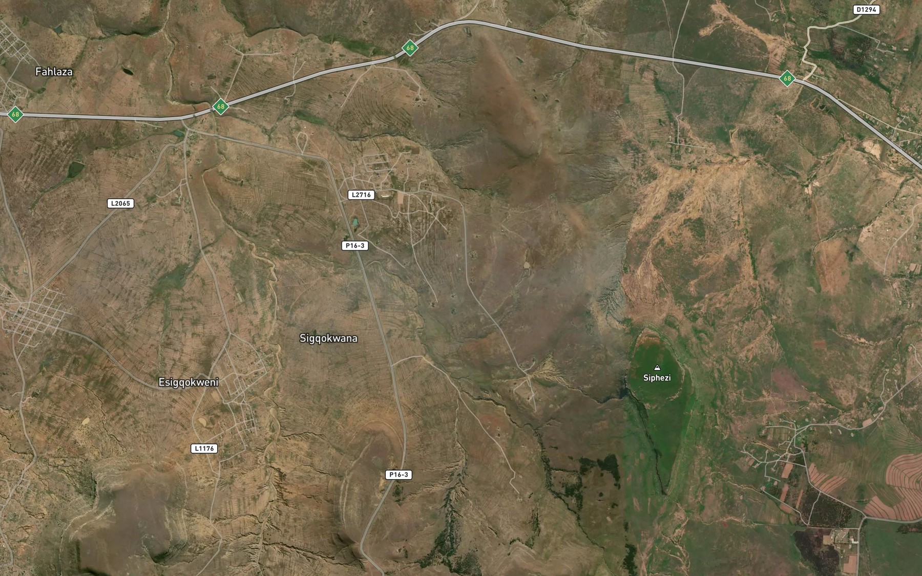Satellite map of the Phobola