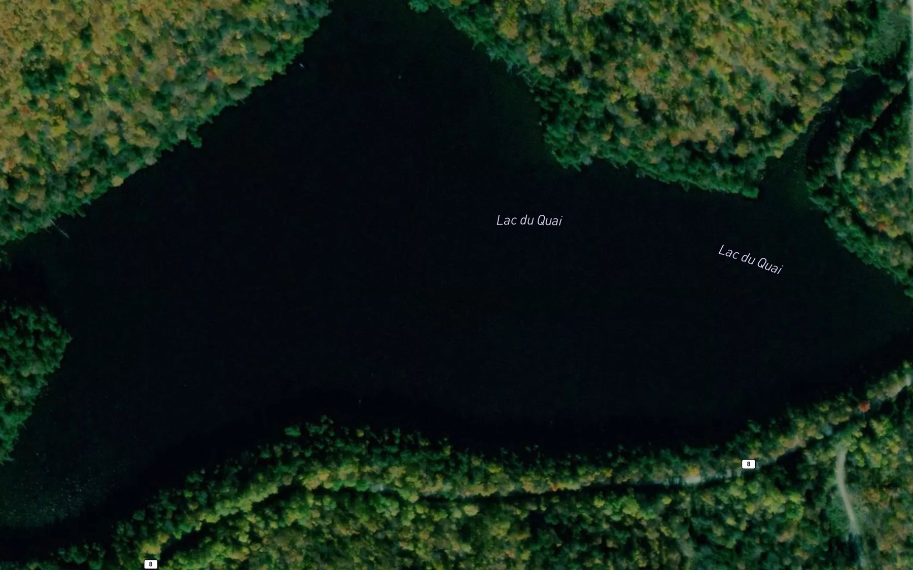 Satellite map of the Lac du Quai