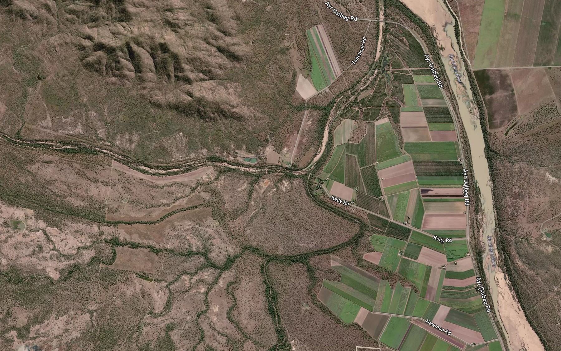 Satellite map of the Landers Creek