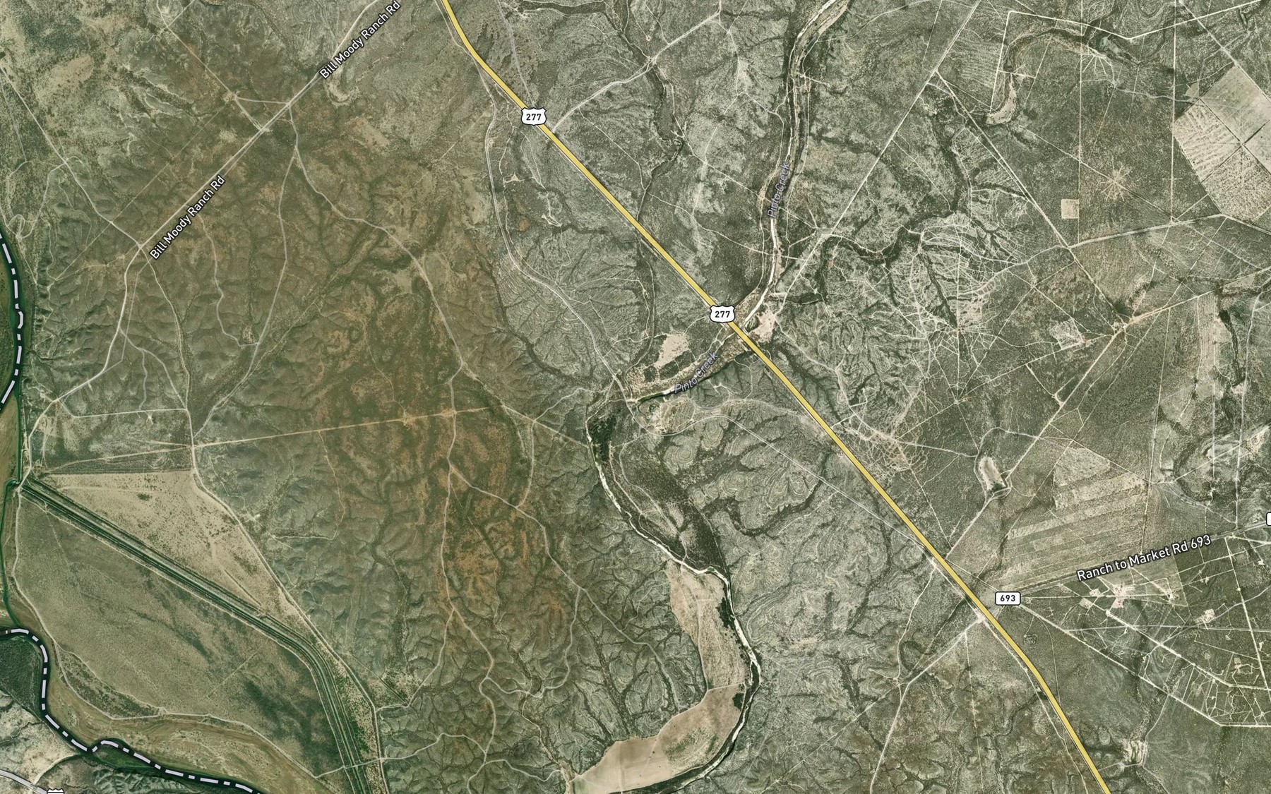 Satellite map of the Goat Creek