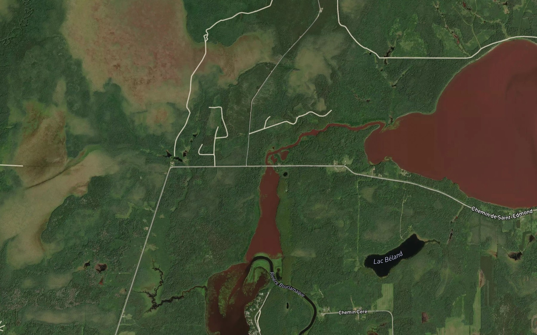 Satellite map of the Riviere Senneville