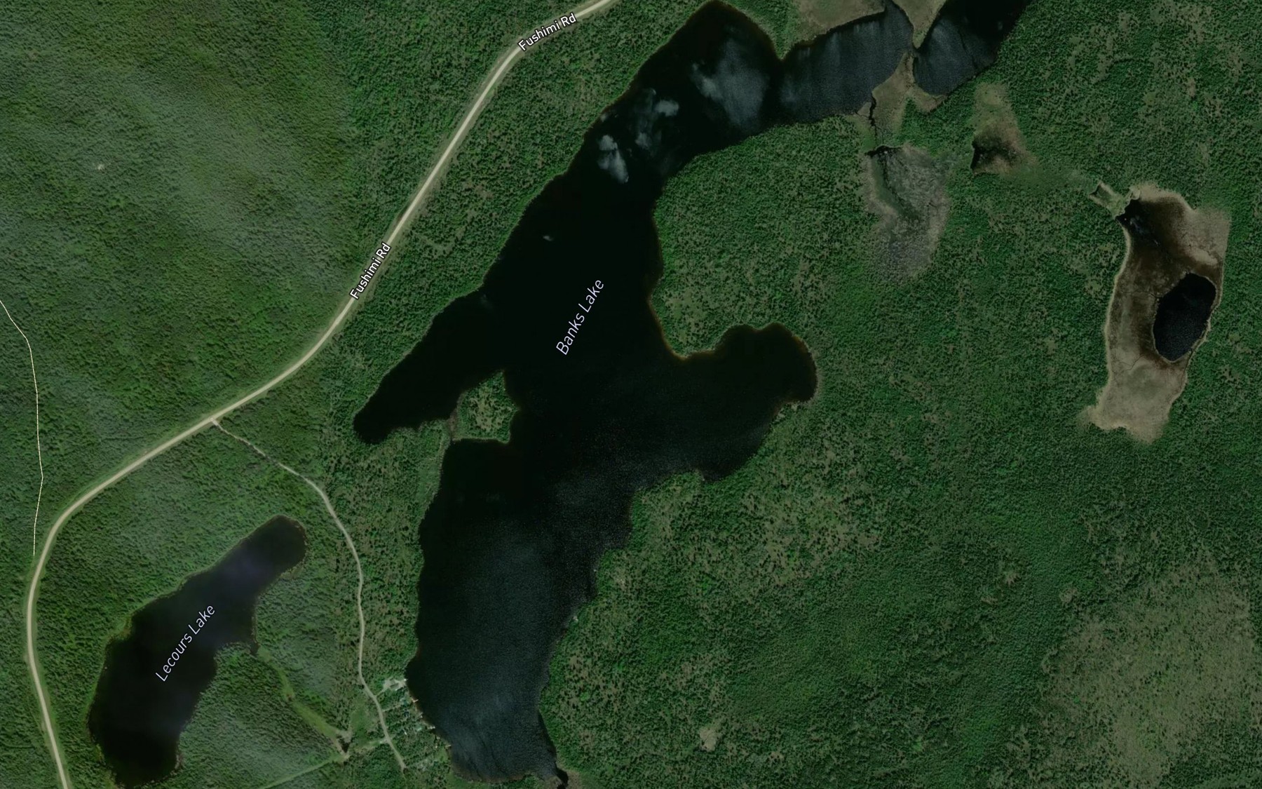 Satellite map of the Banks Lake