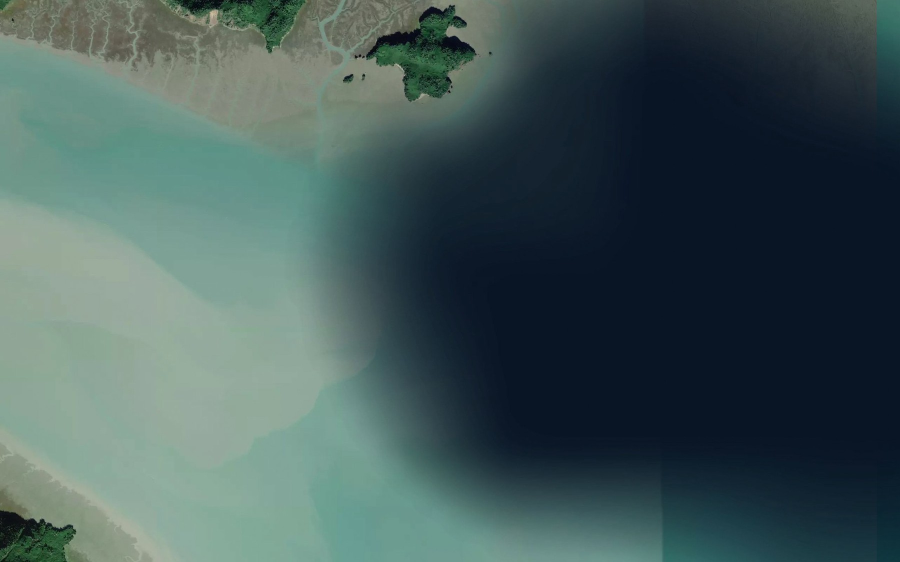Satellite map of the Tuxedni Bay