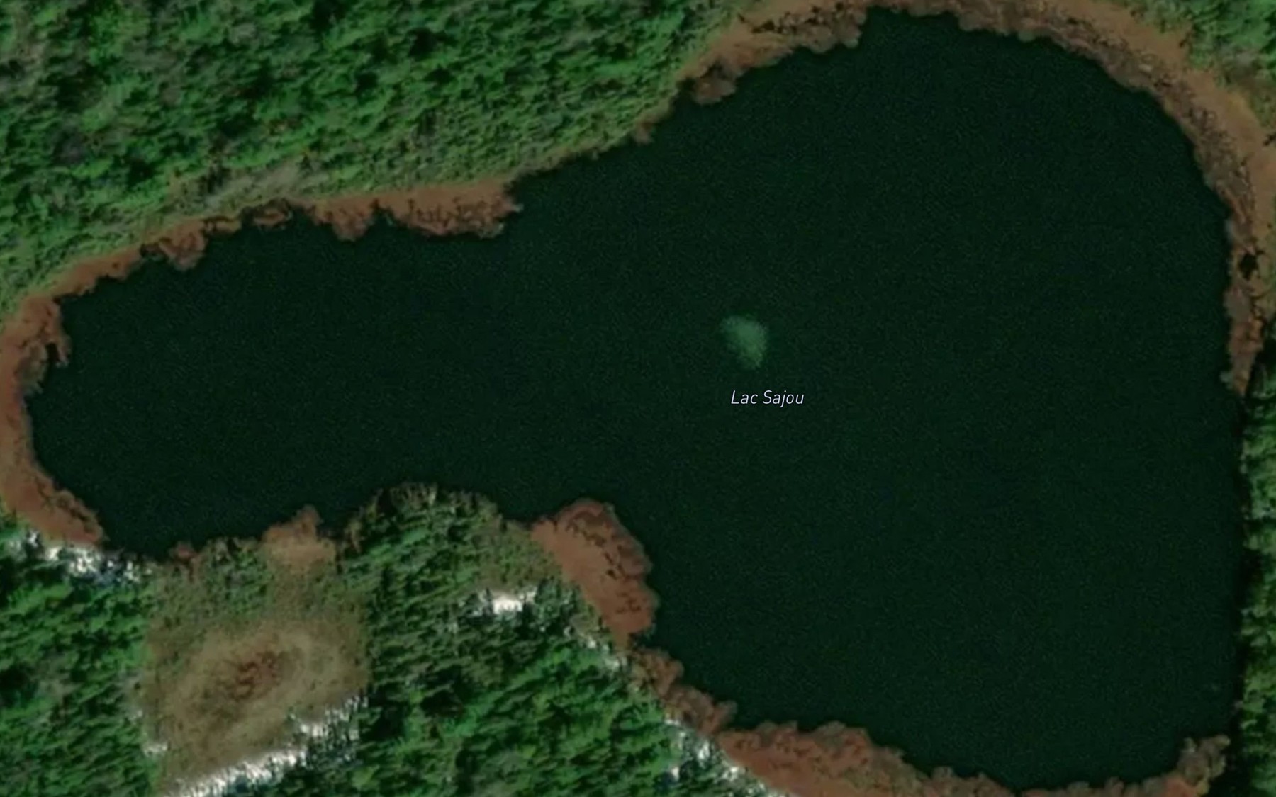 Satellite map of the Lac Sajou