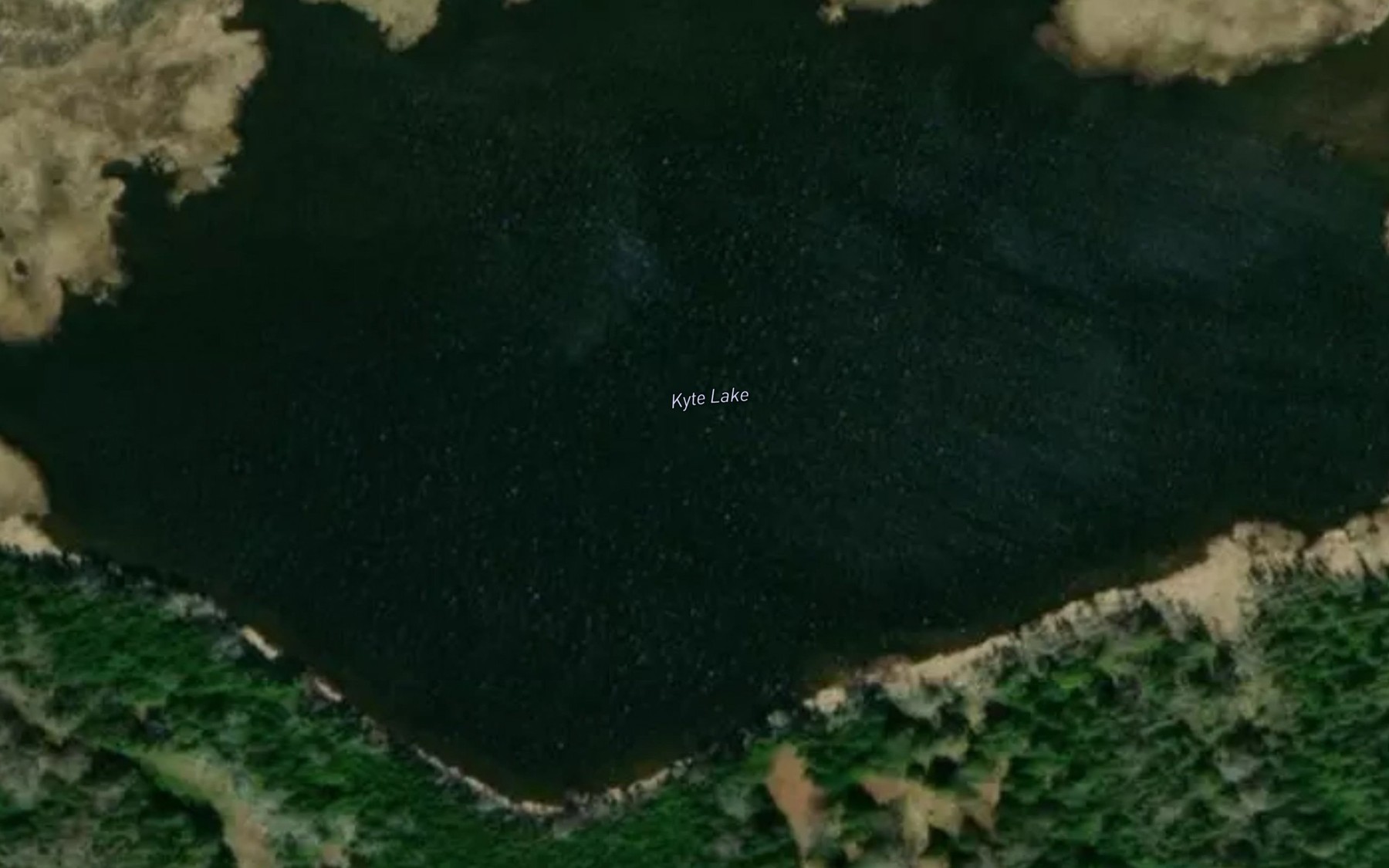 Satellite map of the Kyte Lake
