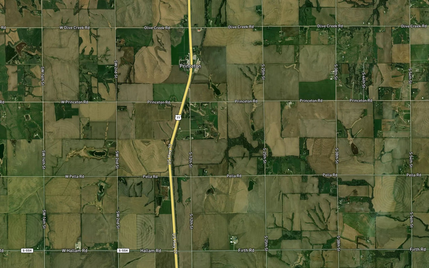 Satellite map of the Upper Big Nemaha Reservoir 15-A