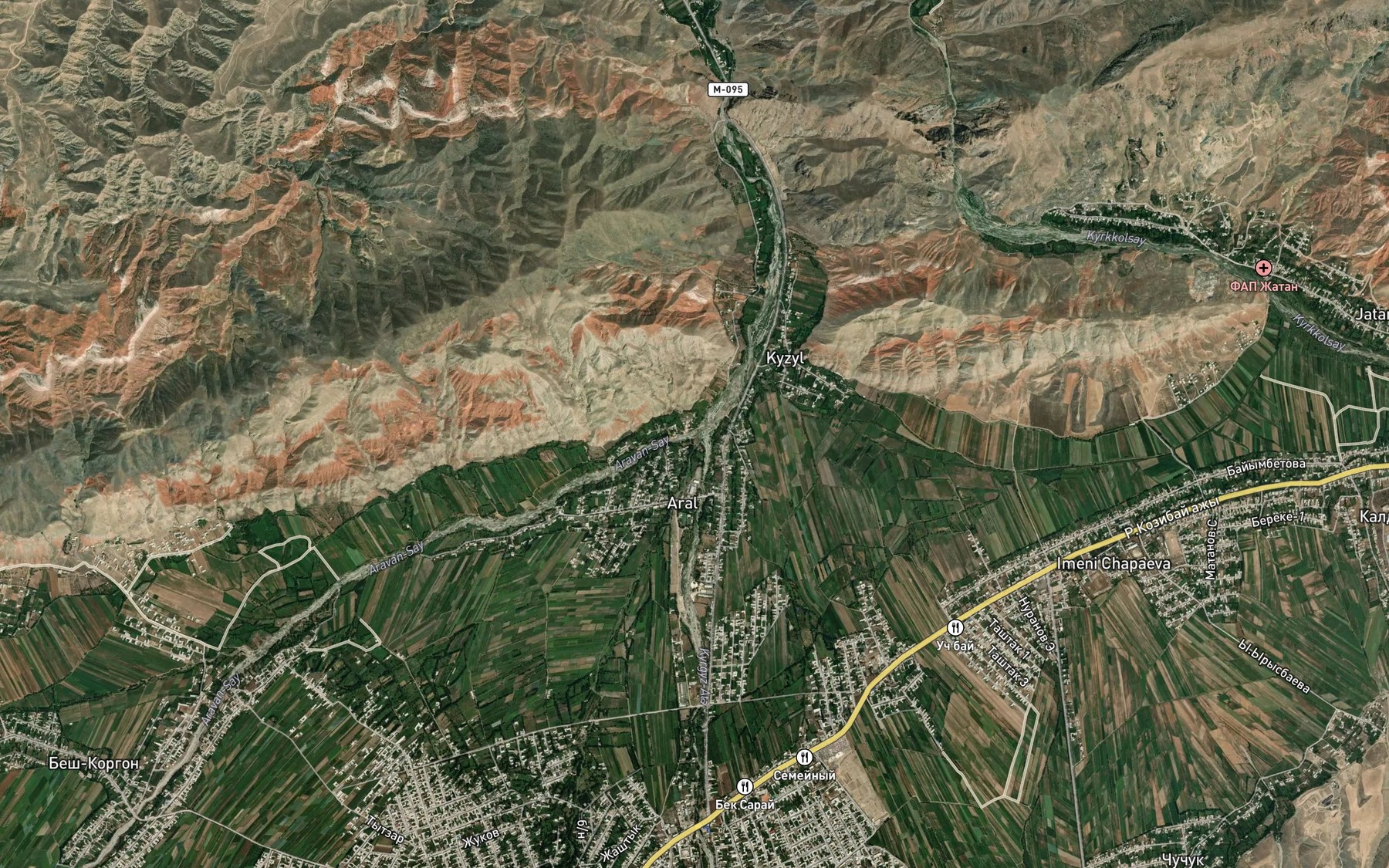 Satellite map of the Chile