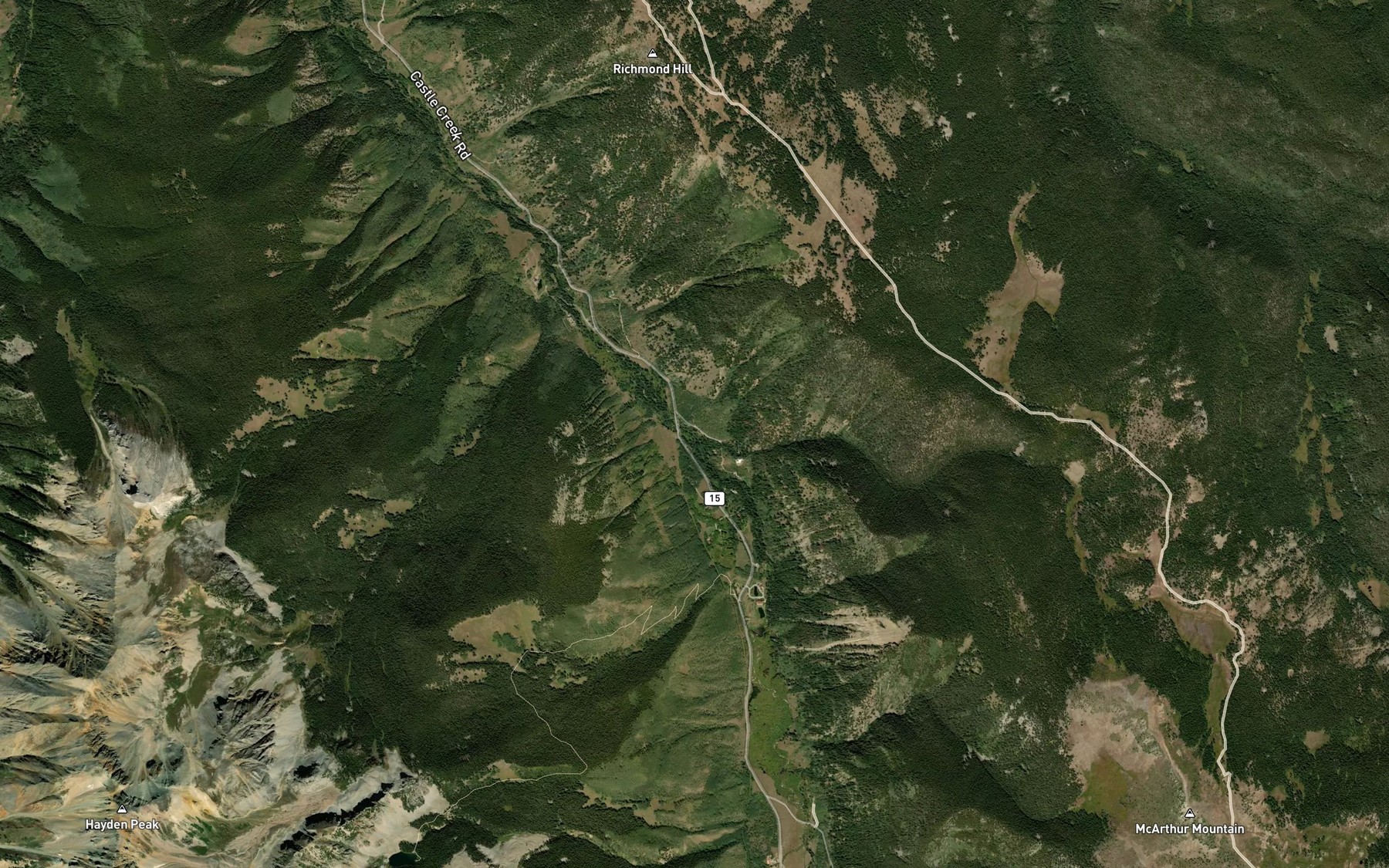 Satellite map of the Fall Creek