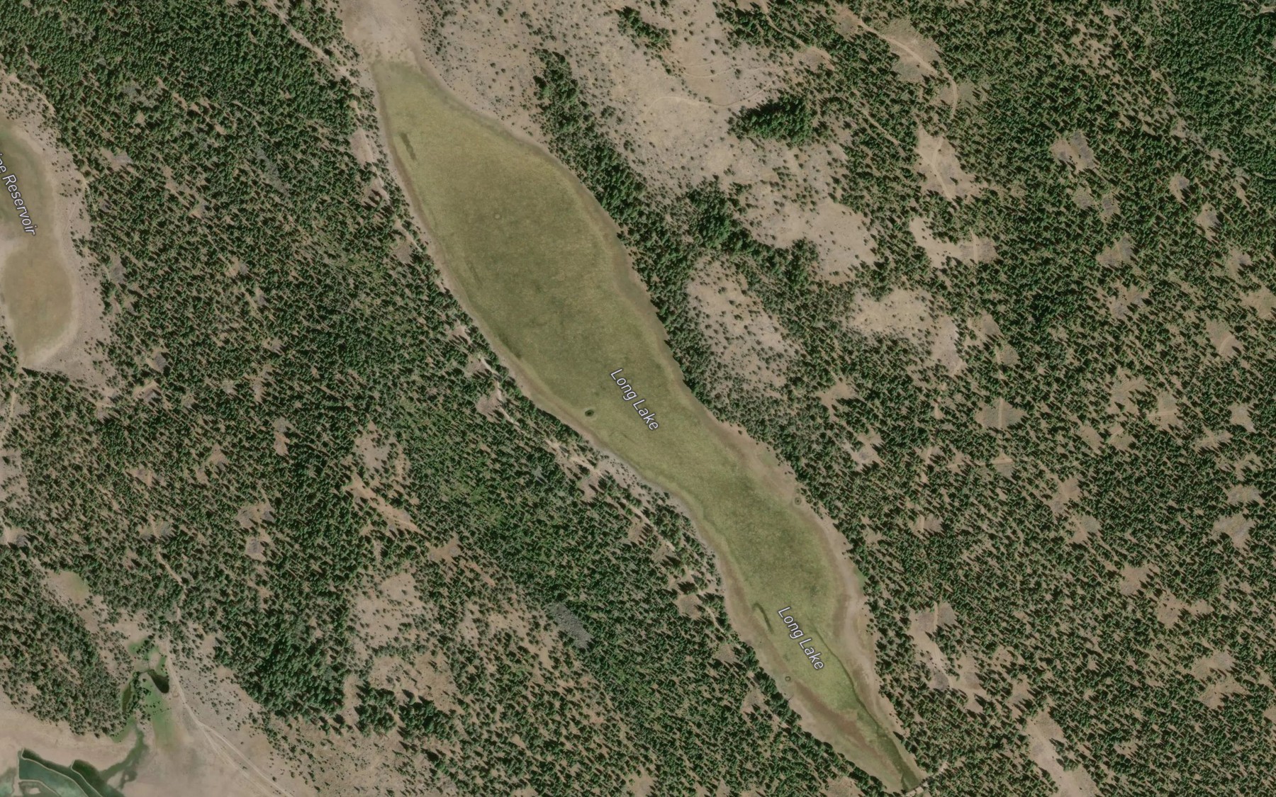 Satellite map of the Long Lake