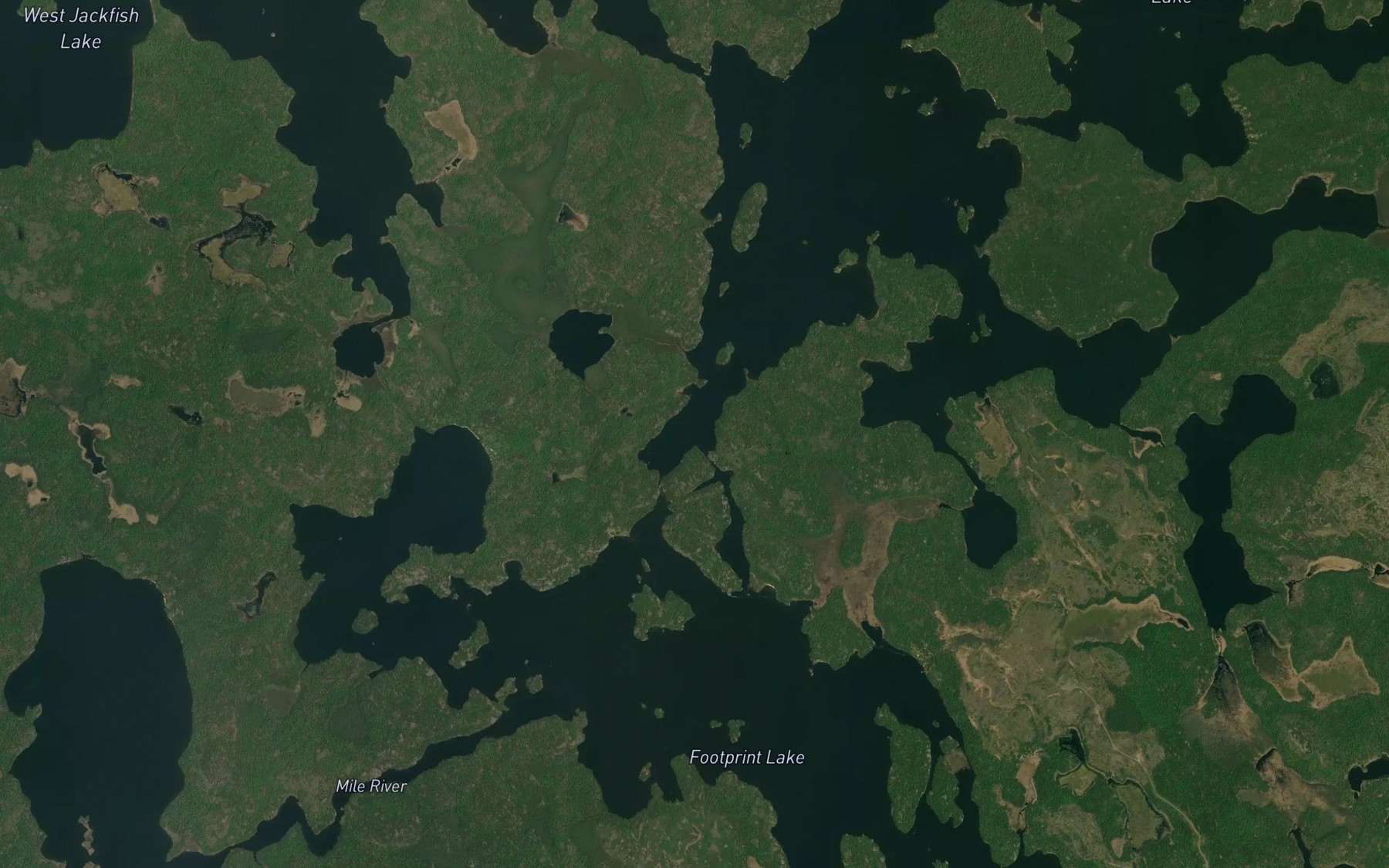 Satellite map of the Loonhaunt River