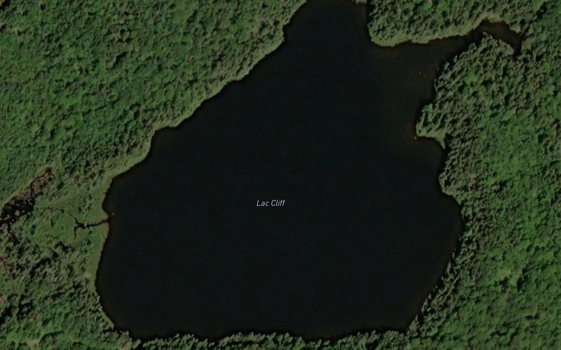 Satellite map of the Lac Cliff