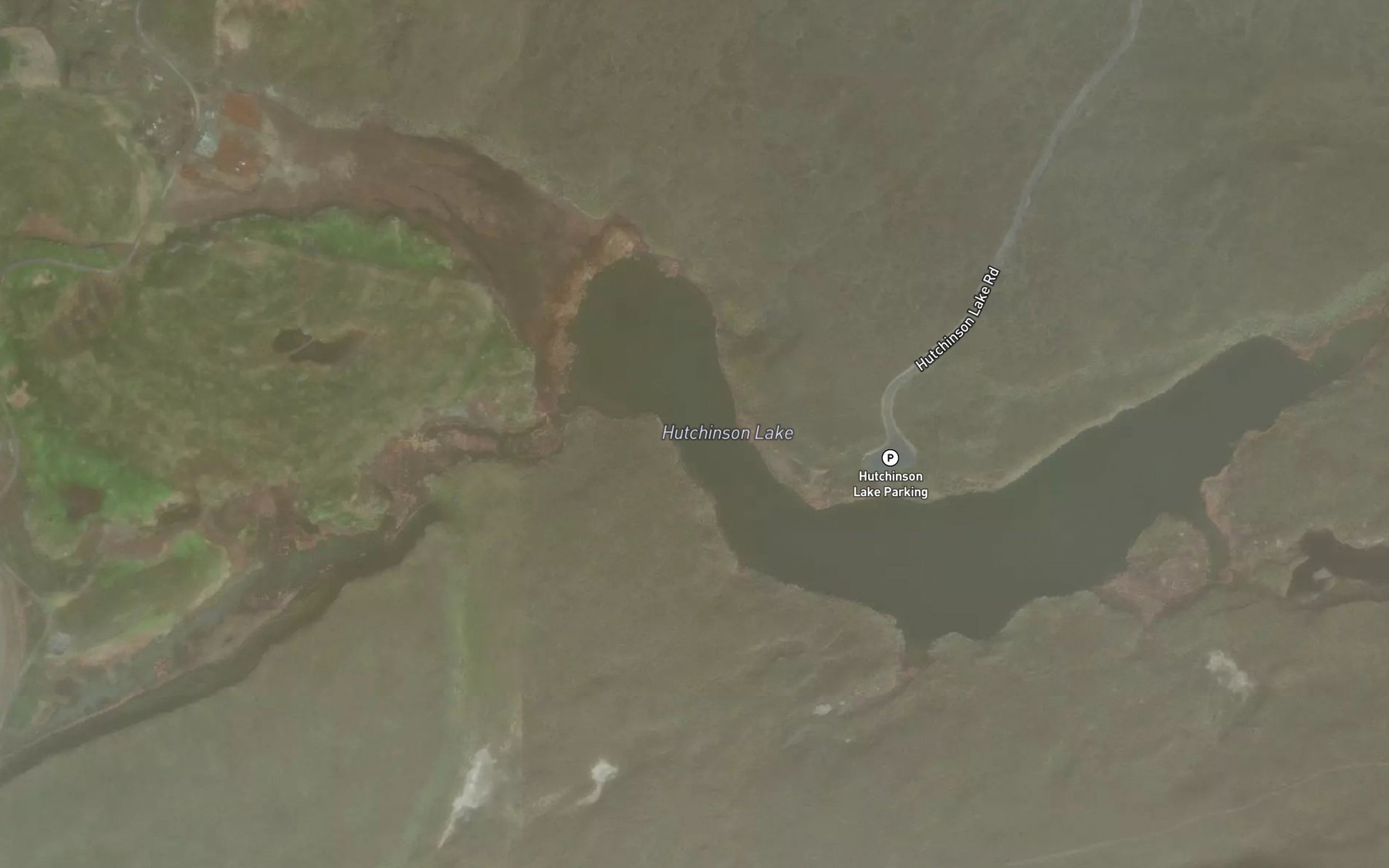 Satellite map of the Hutchinson Lake