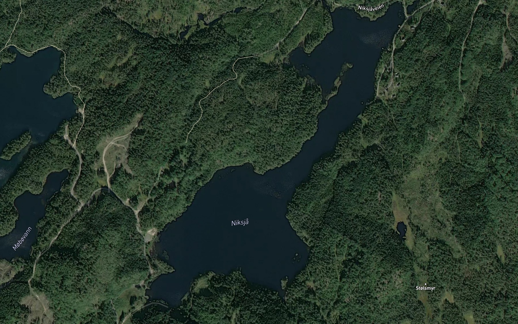 Satellite map of the Niksja