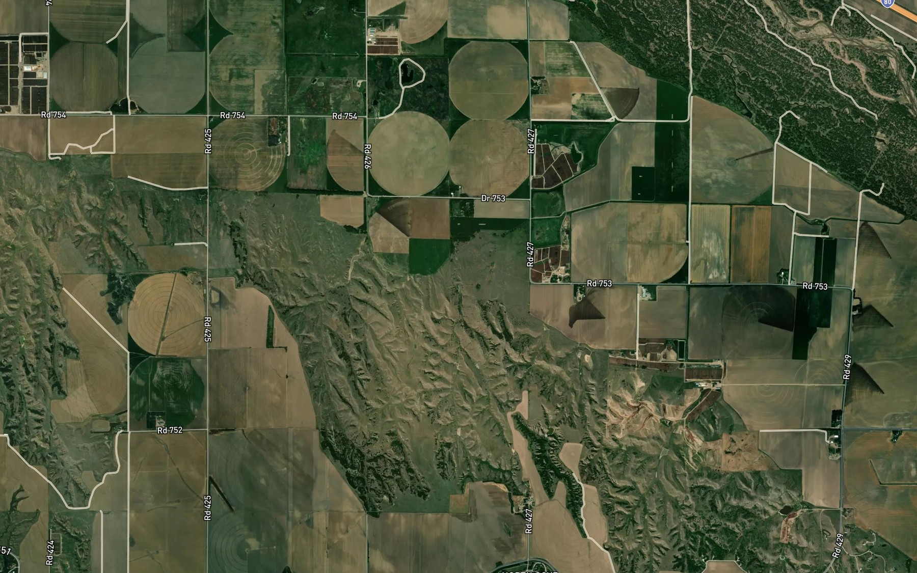 Satellite map of the Lauby Reservoir