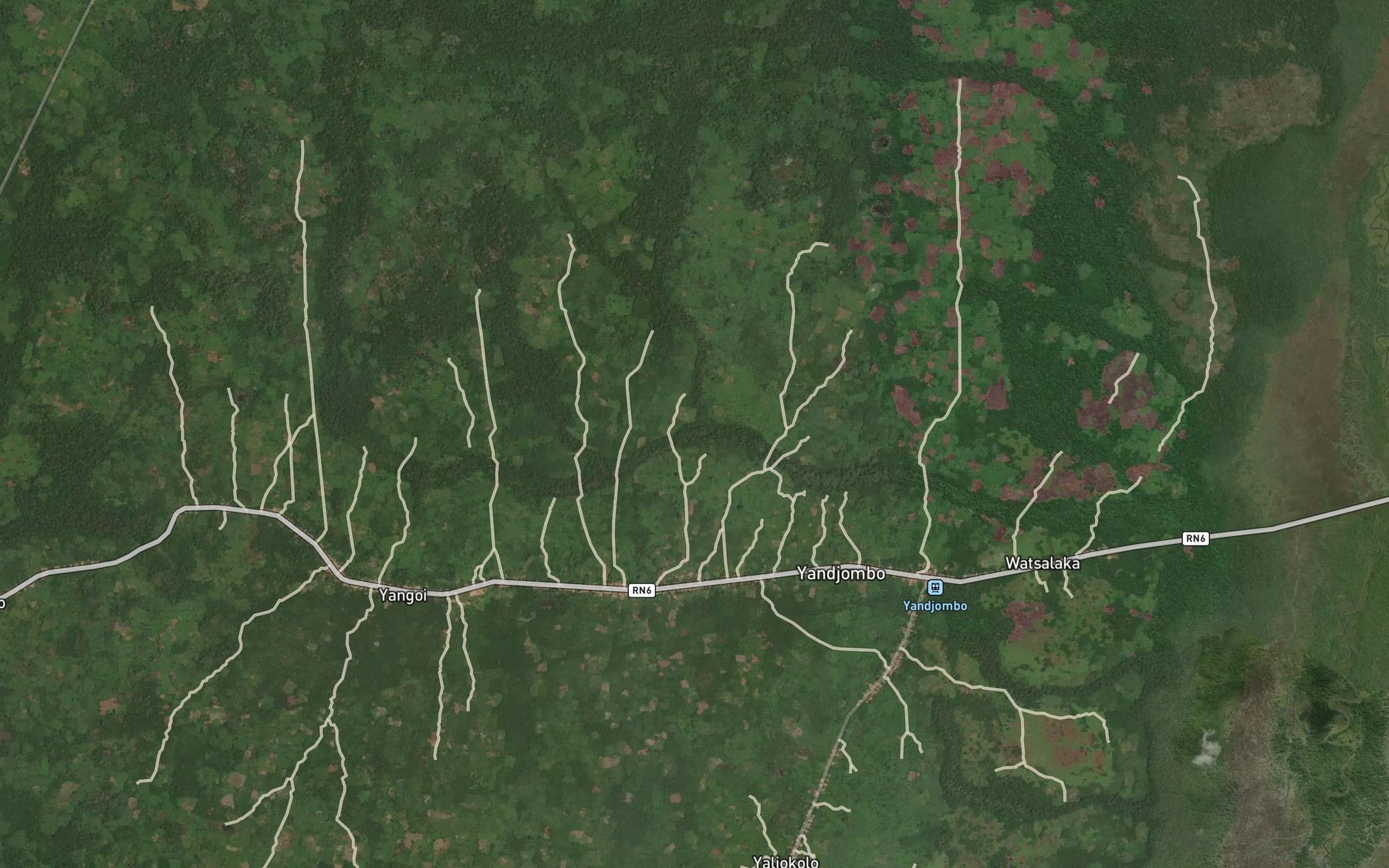 Satellite map of the Mosombo