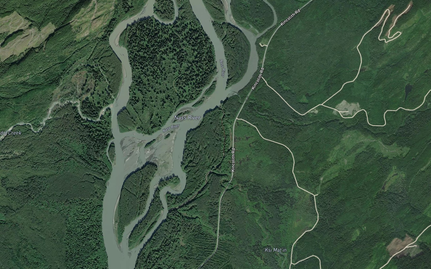 Satellite map of the Ksi Mat'in