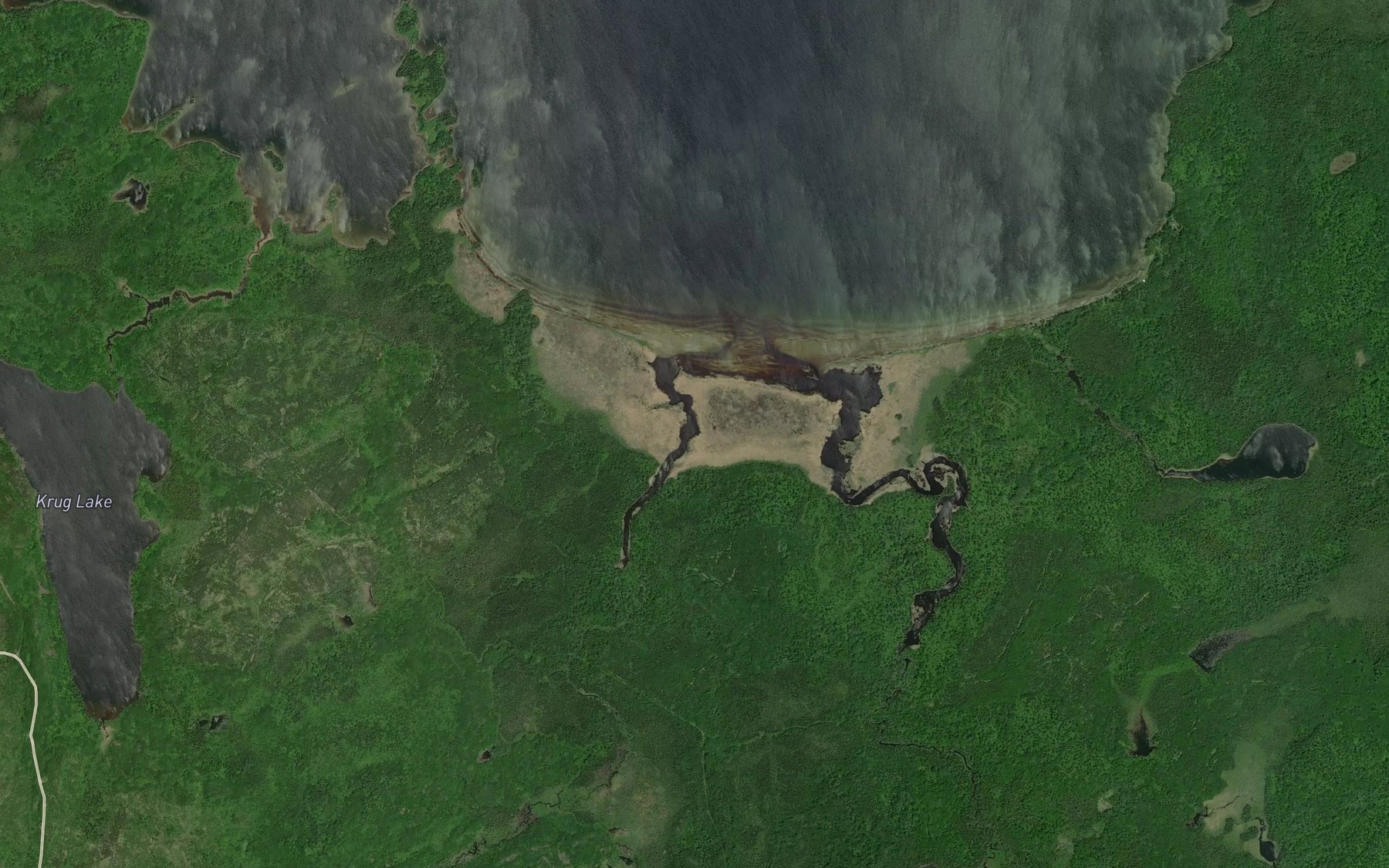 Satellite map of the Owl Creek