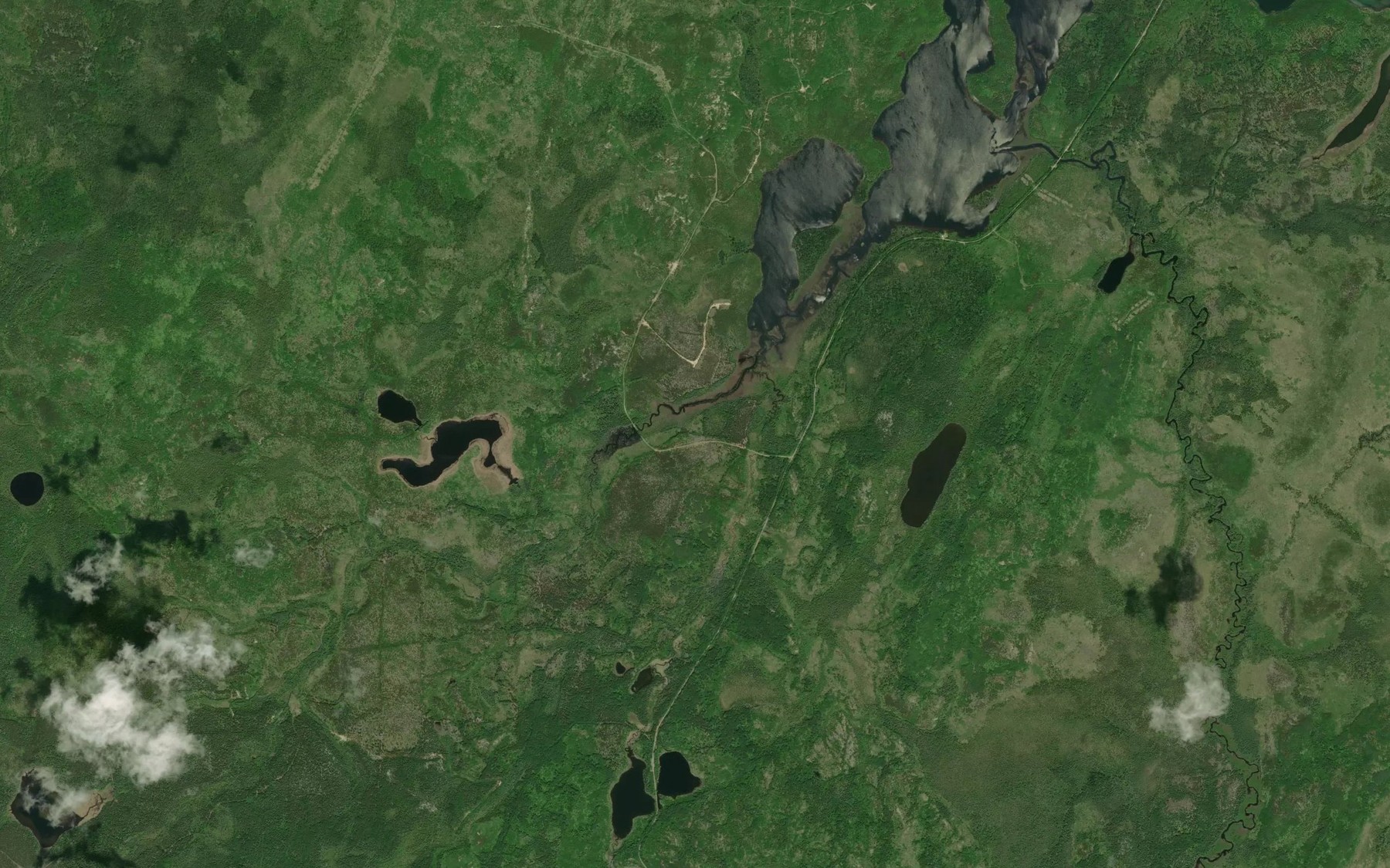 Satellite map of the McKnight Creek