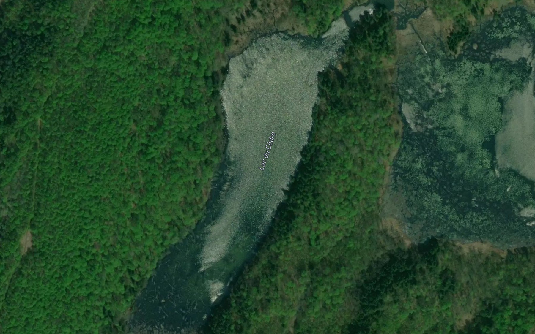 Satellite map of the Lac du Cedre
