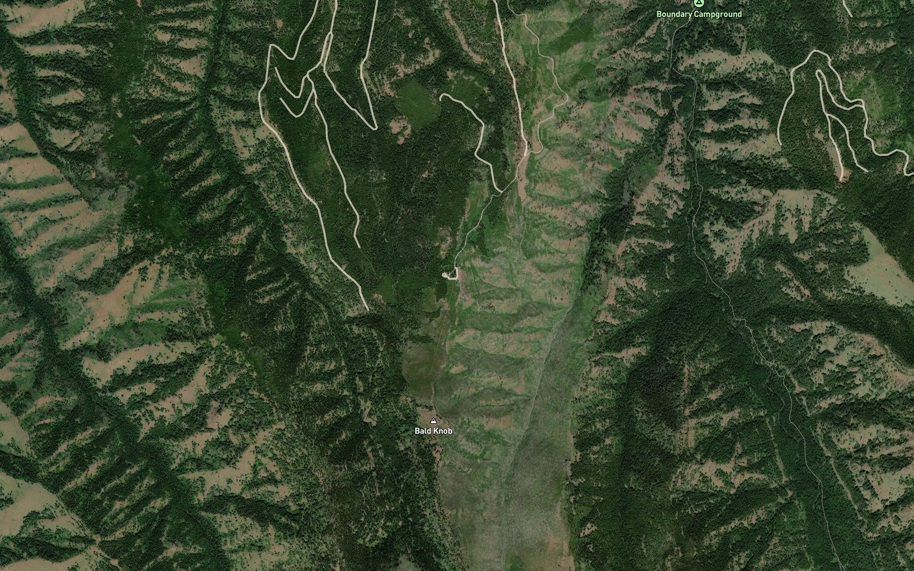 Satellite map of the Bearwallow Spring