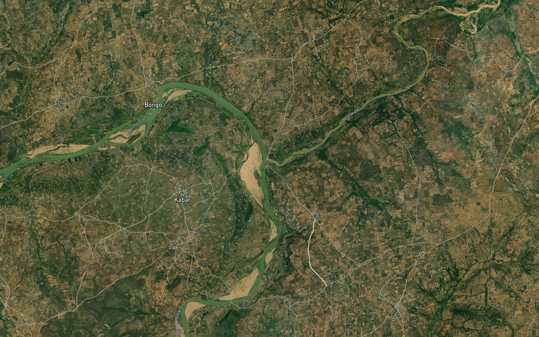 Satellite map of the River Galma