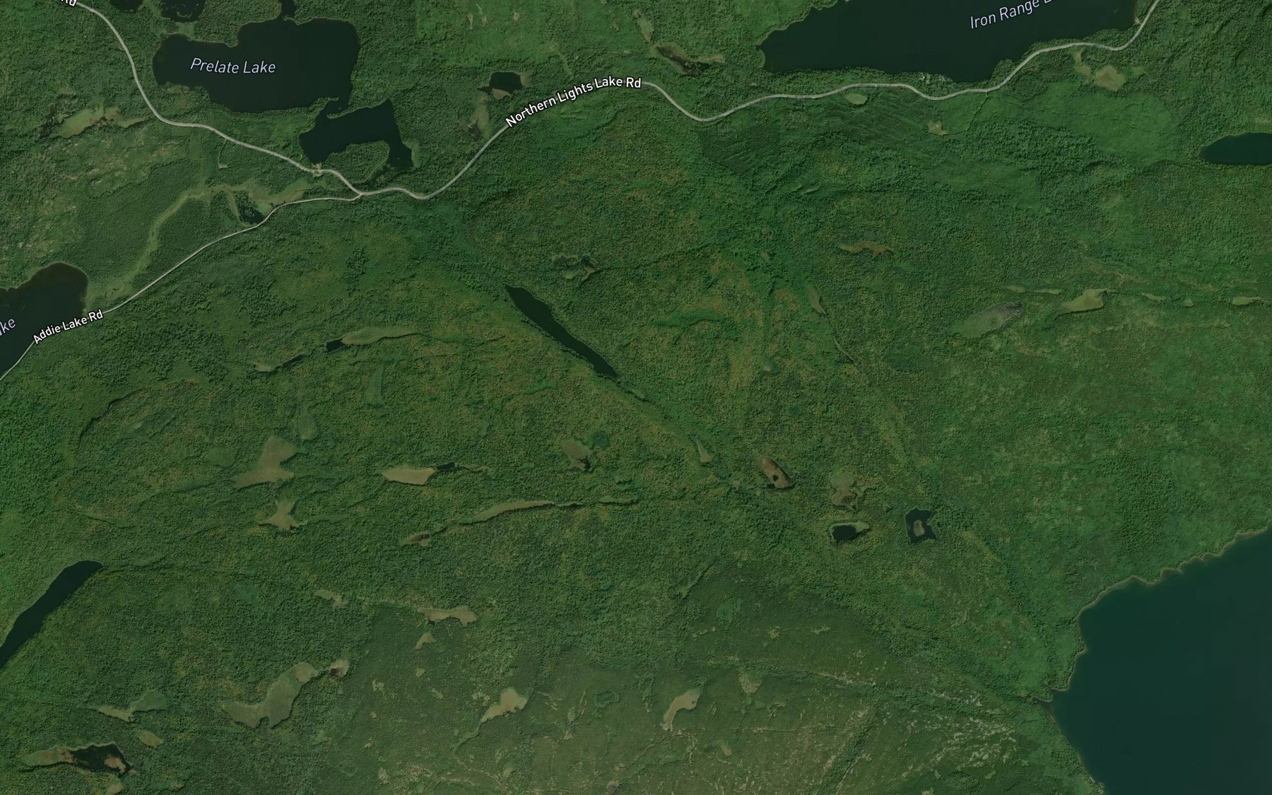 Satellite map of the East-West Beaver Ponds