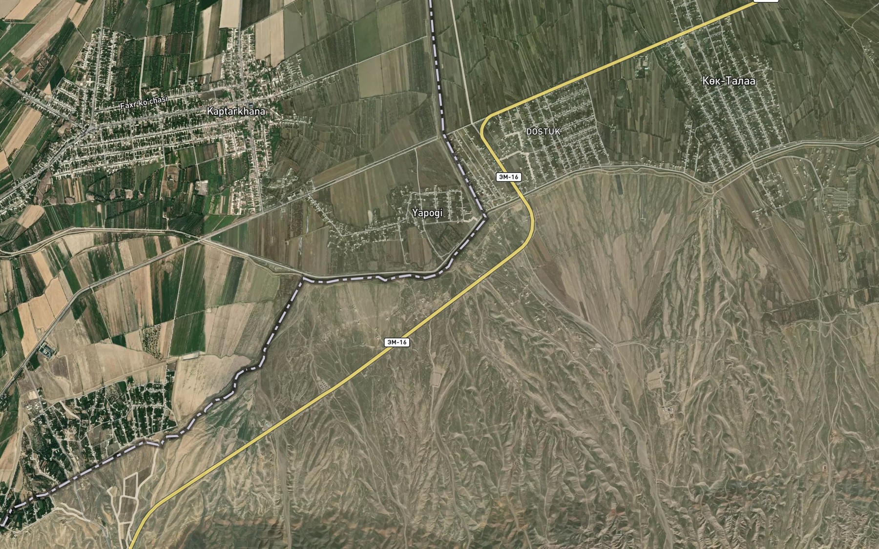 Satellite map of the Kanal Kara-Tepe