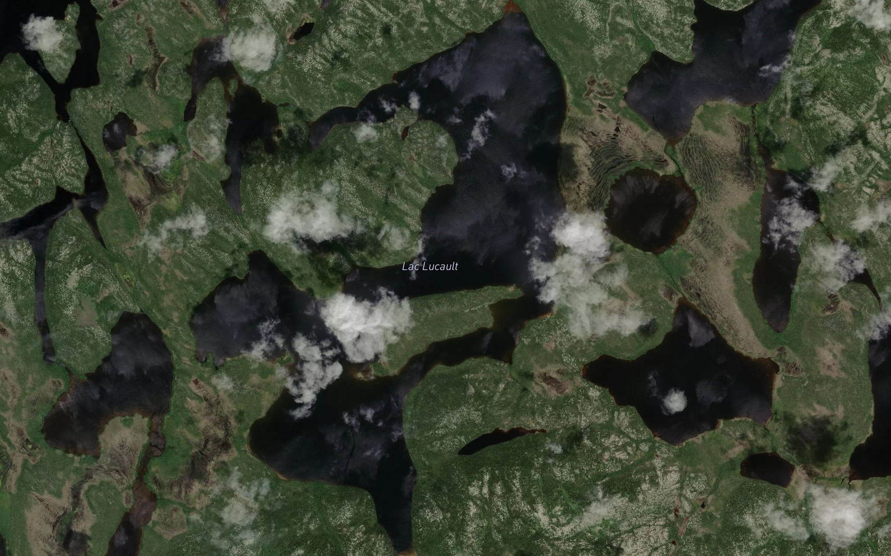 Satellite map of the Lac Lucault